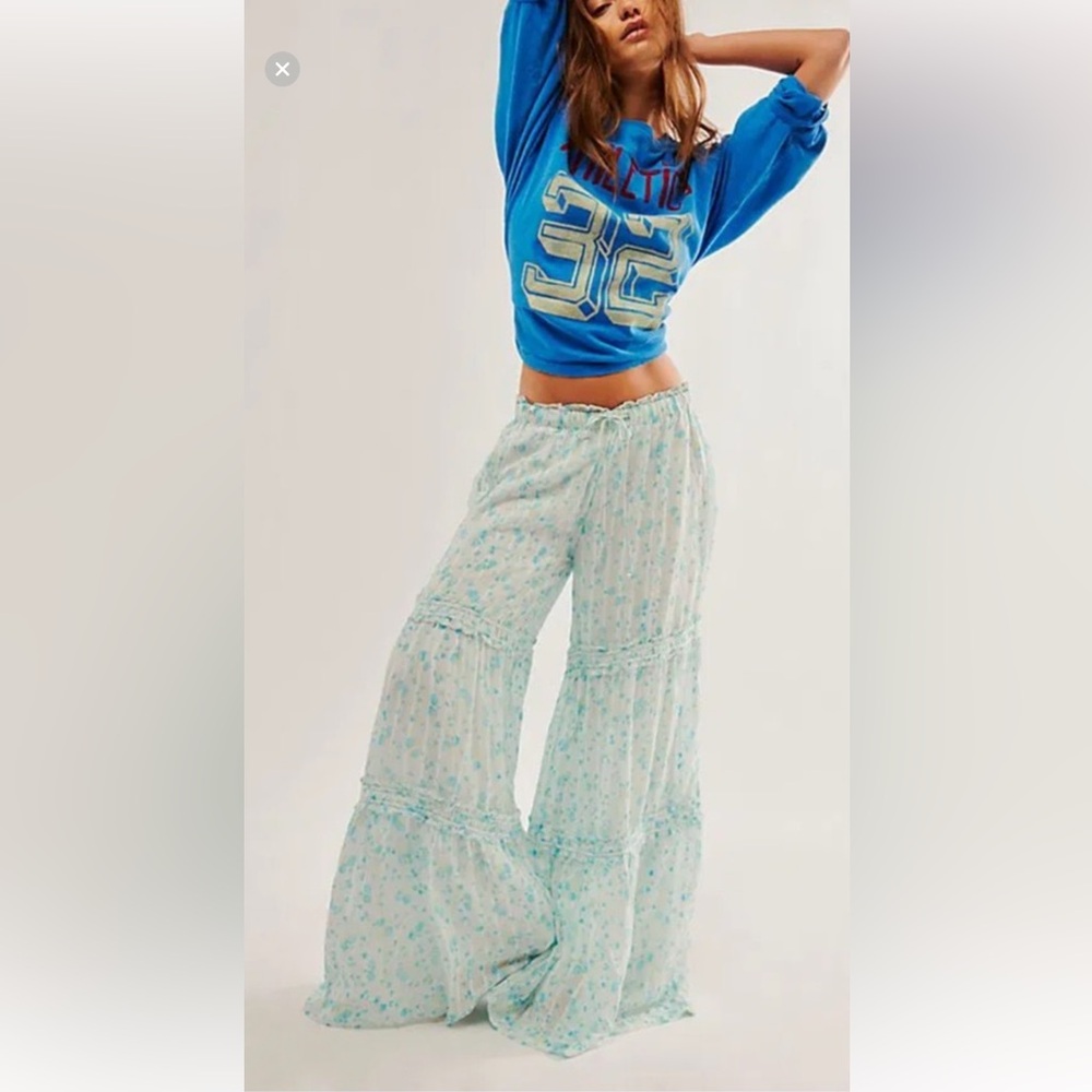 Free People Emmaline tiered wide leg pants